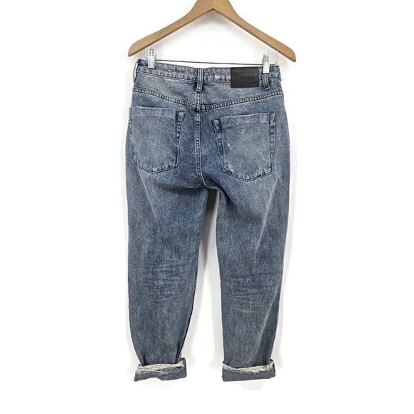 NWOT One Teaspoon High Waist Awesome Baggies Jeans Womens 28R Relaxed Leg Blue - Picture 4 of 8